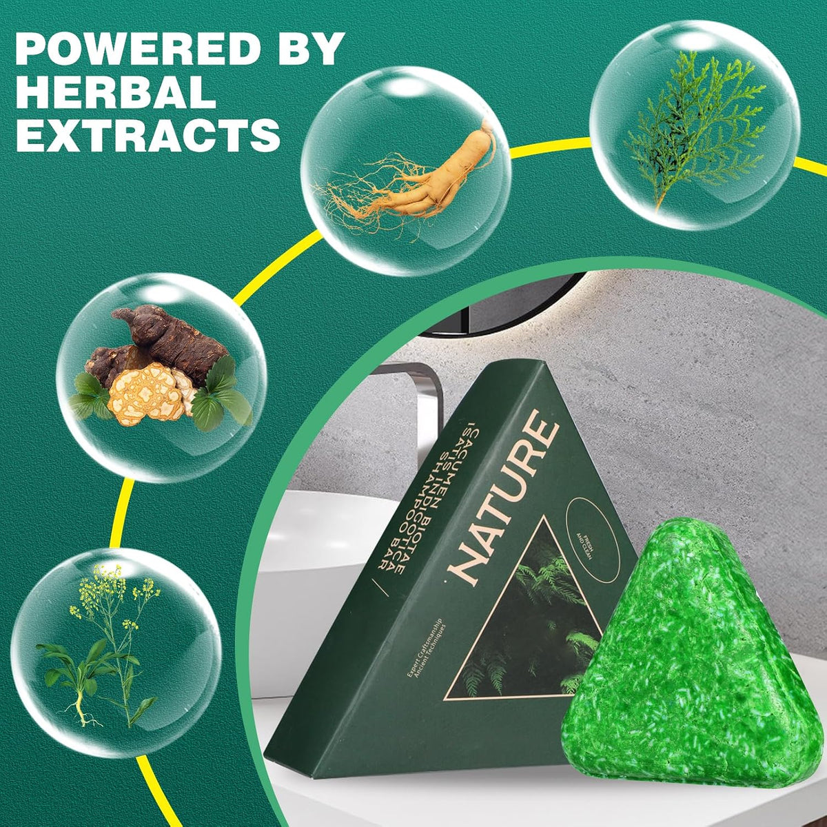 Șampon Solid Herbal cu Usman